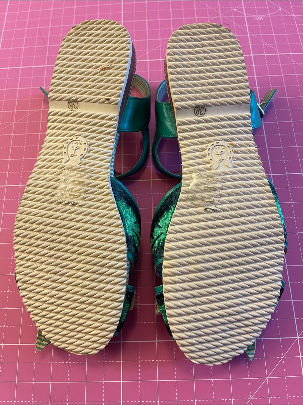 EUC Miss L fire parrot sandals worn once Size 38 - Picture 3 of 3